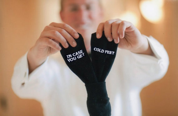 cold feet groom socks
