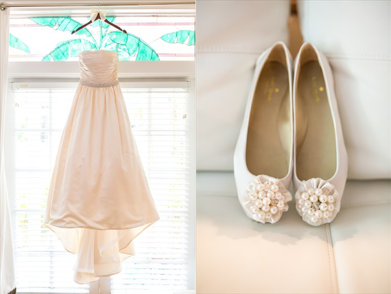 Filda Konec Photography - Hemingway House Wedding - bride's wedding dress and shoes