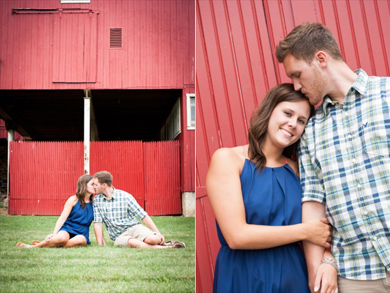 Scott Smith Photography - Pennsylvania engagement session - couple stands by red barn