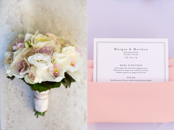Filda Konec Photography - Hemingway House Wedding - bridal bouquet and wedding invitation