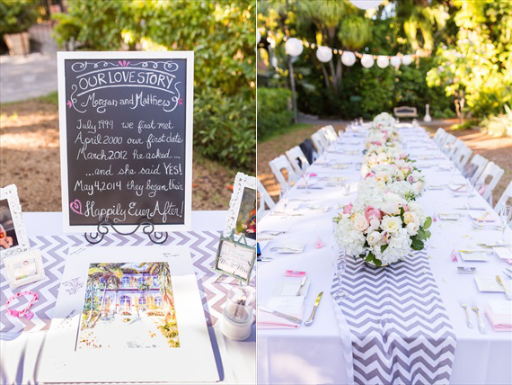 Filda Konec Photography - Hemingway House Wedding - custom chalkboard wedding sign and wedding table