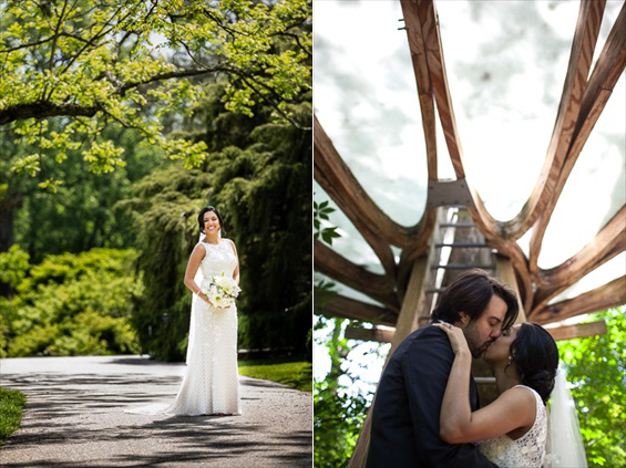 Daniel Fugaciu Photography - bride and groom kiss - tyler arboretum wedding