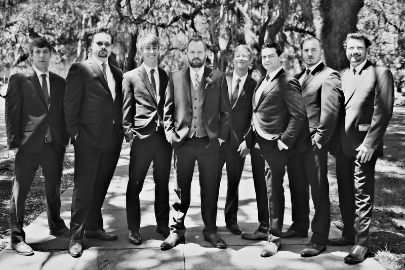Groom and groomsmen | Photographer: Melissa Prosser Photography | via https://emmalinebride.com/real-weddings/colleen-ryans-lovely-savannah-wedding-at-the-mansion-on-forsyth-park