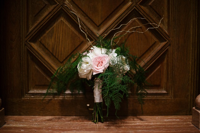 The bouquet | Photo: Searching for the Light Photography LLC | via https://emmalinebride.com/real-weddings/colorado-chic-wedding-kendall-brian/