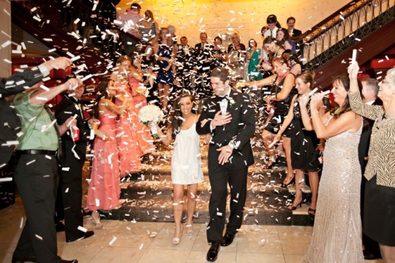 confetti grand exit at wedding