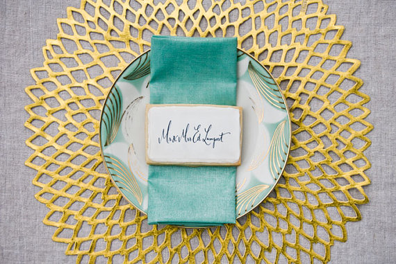 cookie place card favors wedding