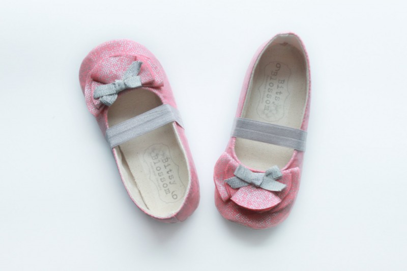 coral flower girl shoes
