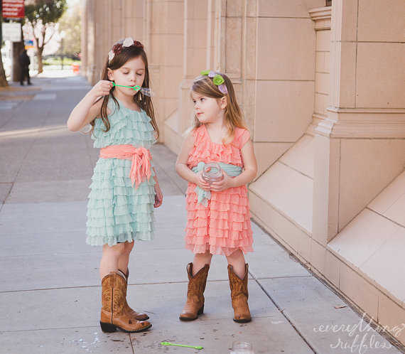Flower Girl Dress with Ruffles (by Everything Ruffles)