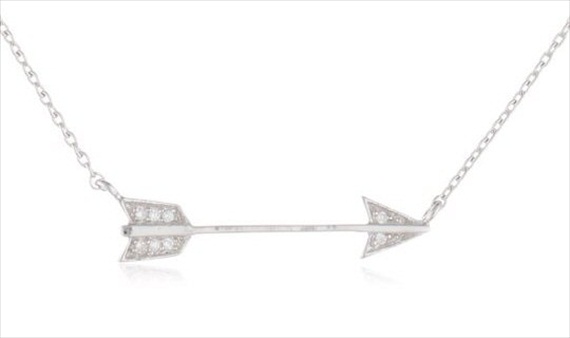 cubic zirconia arrow necklace via 20+ Boho Arrow Wedding Ideas