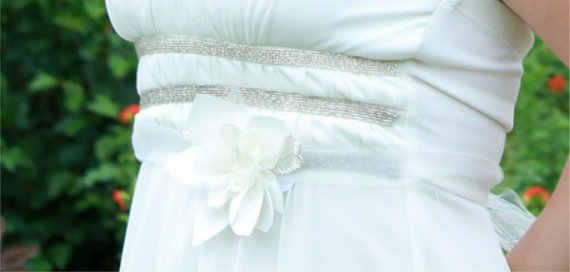 dahlia and tulle wedding dress sash