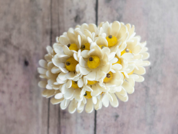 daisy flower brooch by forest daydream | daisy ideas theme weddings