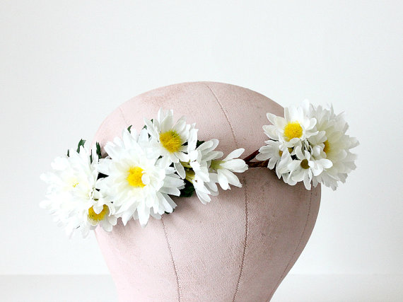 daisy flower hair crown