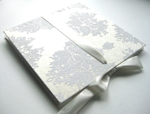 damask guest book