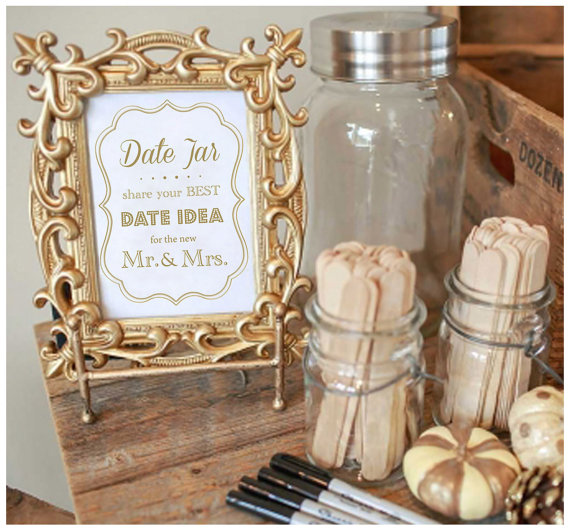 How to Make a Beautiful Date Jar Guest Book for Weddings | https://emmalinebride.com/reception/date-jar-guest-book/