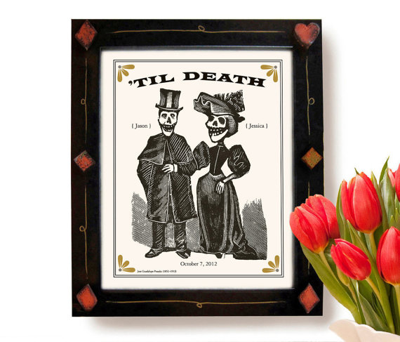 day of the dead wedding print | via wedding prints personalized by theme