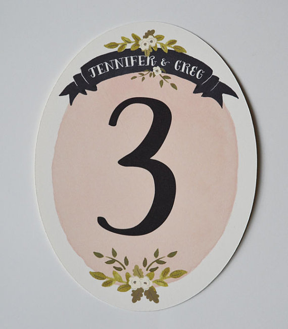 decorative table numbers (by the first snow)