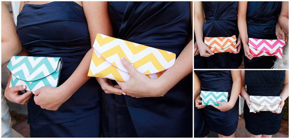 Mismatched Clutches - Pick a favorite color palette or pattern and design your own clutches for your girls