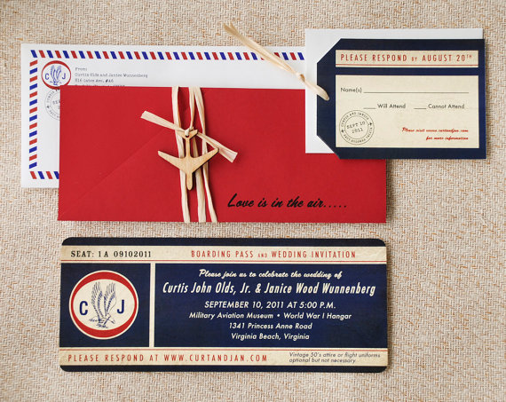 destination wedding airplane wedding invitations - 5 Creative Wedding Invitation Styles 