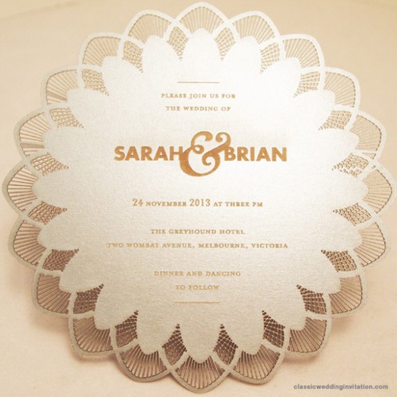 doily cut out invitations