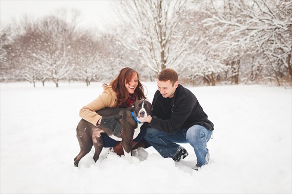 Rachael Schirano Photography - snowy engagement session