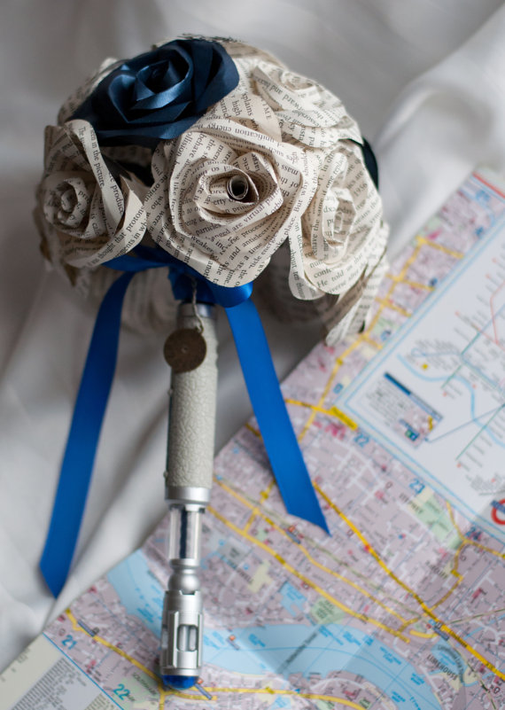dr who paper bouquets via 7 Paper Flower Bouquets to Pick for Weddings