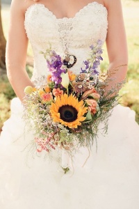 sunflower wedding bouquets