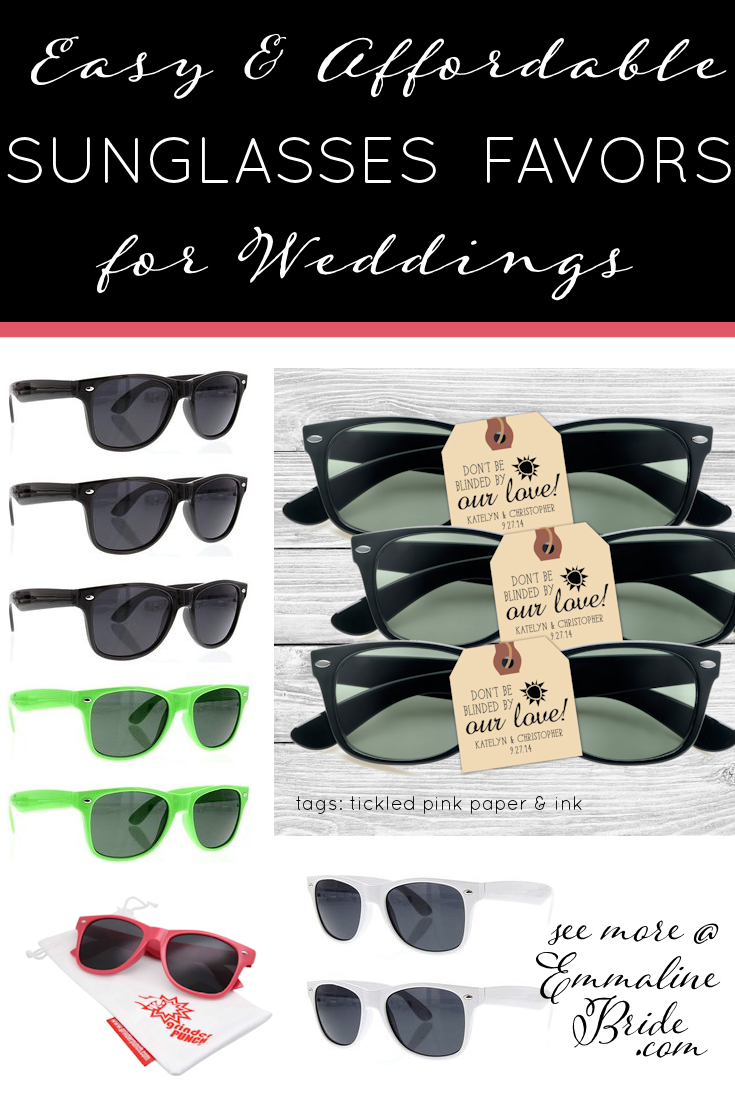 easy affordable sunglasses favors for weddings