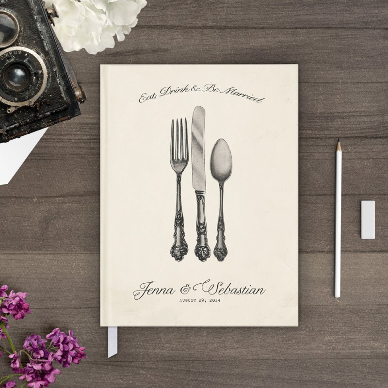 eat drink and be married guest book by nostalgic imprints