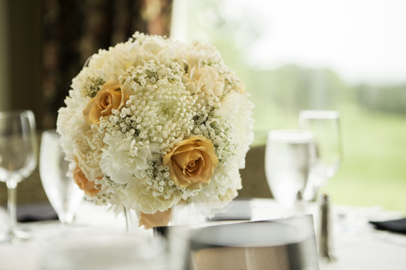 Rebecca Borg Photography - Elgin Country Club Wedding - pomander table centerpiece