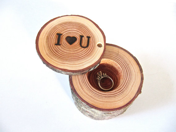 8 Creative Ring Holders (wood ring box by End Grain Wood Shoppe)
