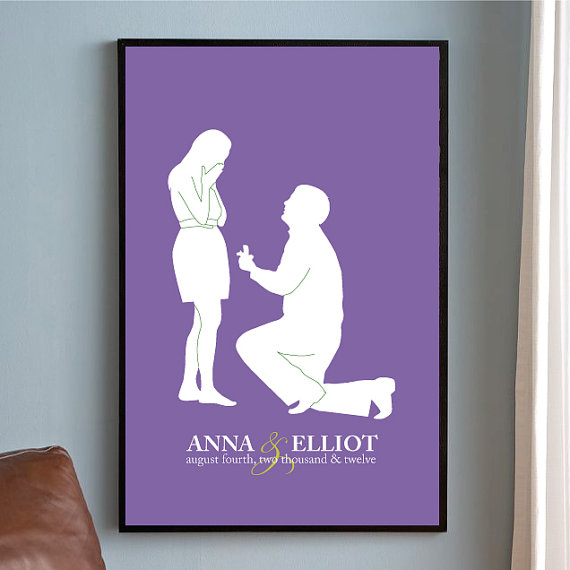12 Useful Gift Ideas for Newly Engaged - proposal print by le papier studio