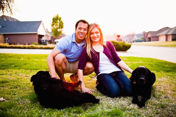 20 Best Engagement Photo Ideas:  The Pups (by Justin Battenfield)