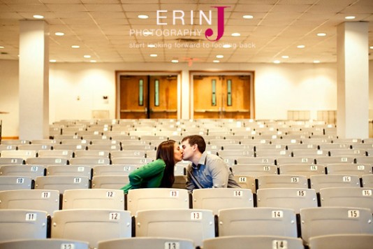 engagement photo ideas - the lecture hall