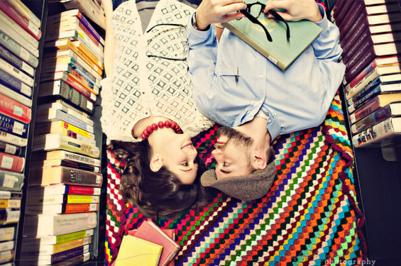 20 Best Engagement Photo Ideas: The Library (by Michelle Gardella)