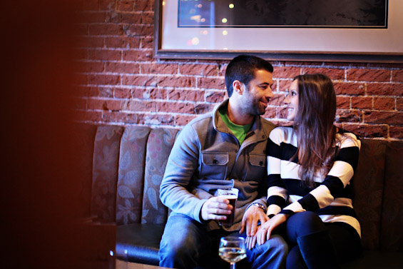 20 Best Engagement Photo Ideas: The Pub (by Cheatwood Photography)