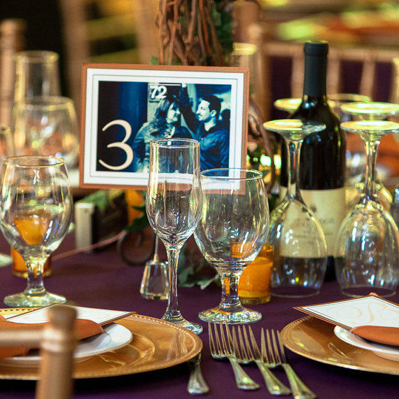 Engagement Photo Table Numbers (by Willow Glen Stationery via EmmalineBride.com) #handmade #wedding