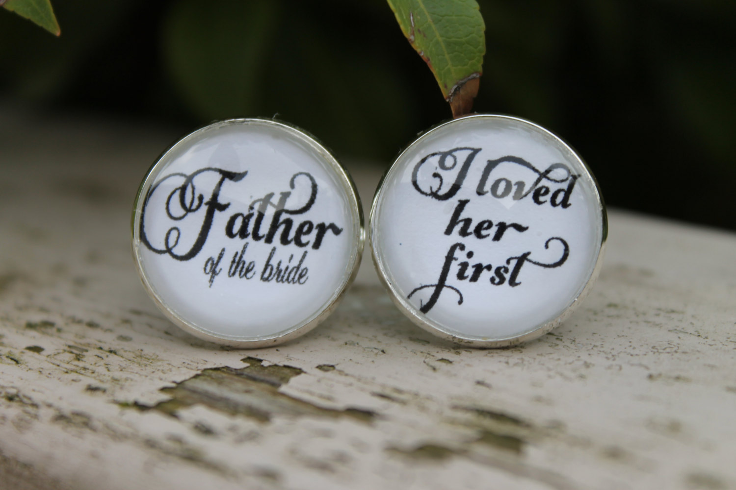 father of the bride cuff links i loved her first