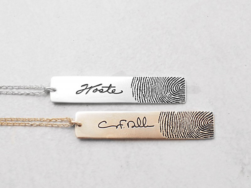 actual handwriting necklace