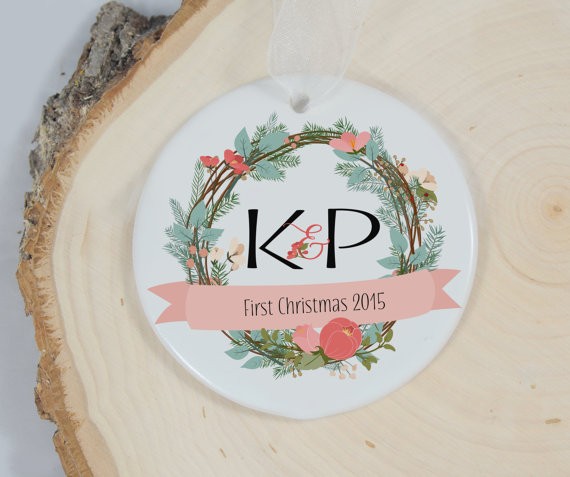 first christmas floral wreath ornament by mrsmylaurie