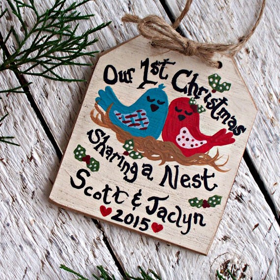 first christmas sharing a nest ornament by countrytags