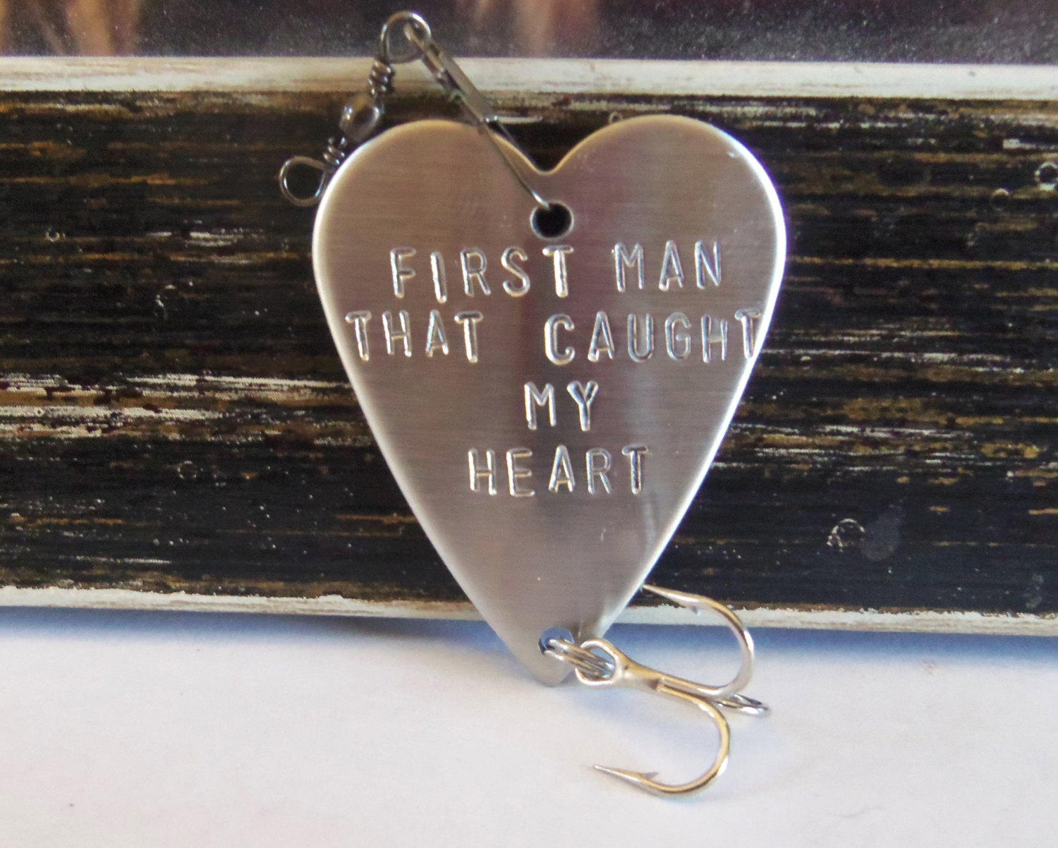 first man that caught my heart fishing lure gift idea | Custom Wedding Fishing Lure