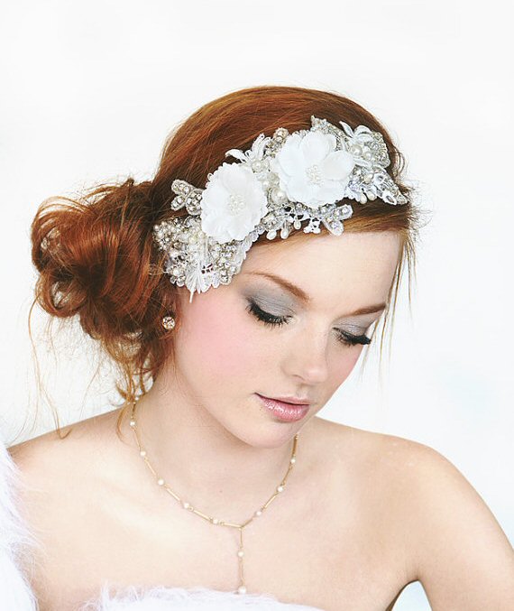 flower bridal headband