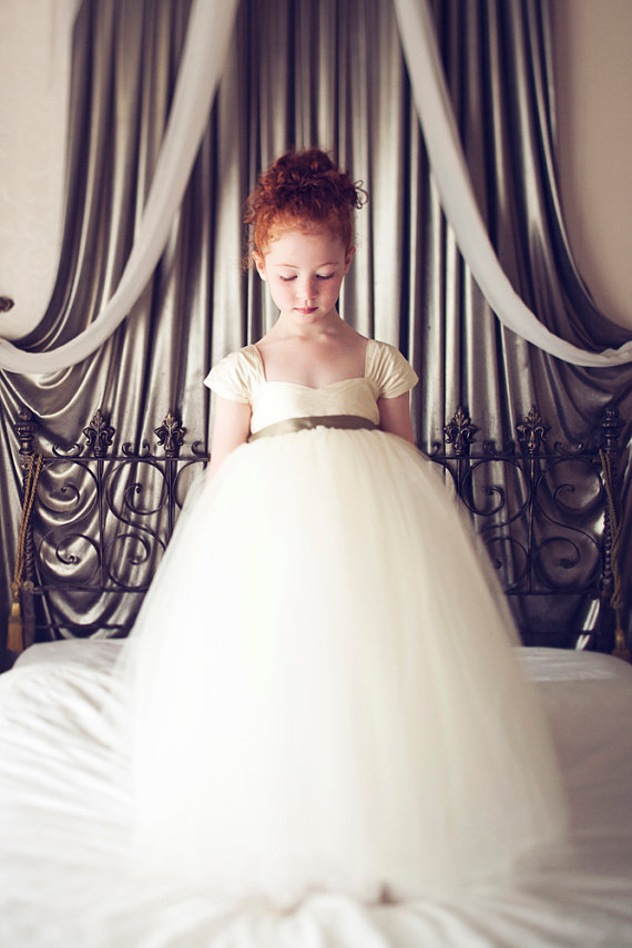 Flower Girl Dress (by Olivia Kate Couture, photo by Michelle DuPont) - What Does a Flower Girl Do? via EmmalineBride.com