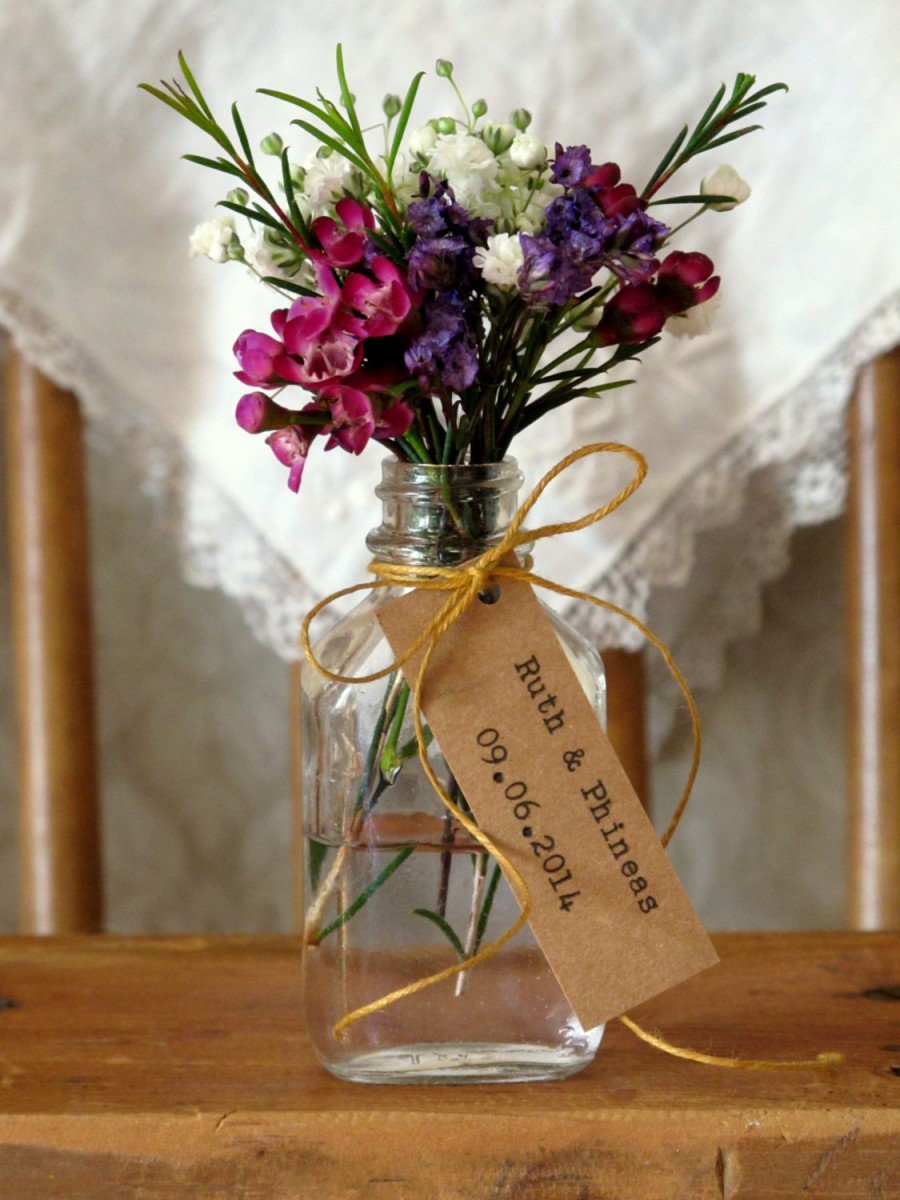 Flower Vase Favors for Place Cards, Favors + Decor in One!