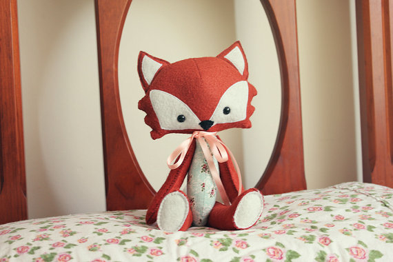 fox plush for flower girl gift by thistleandfox