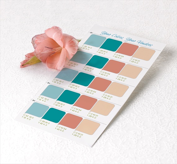 How to Choose a Wedding Color Palette - free wedding color palette swatches
