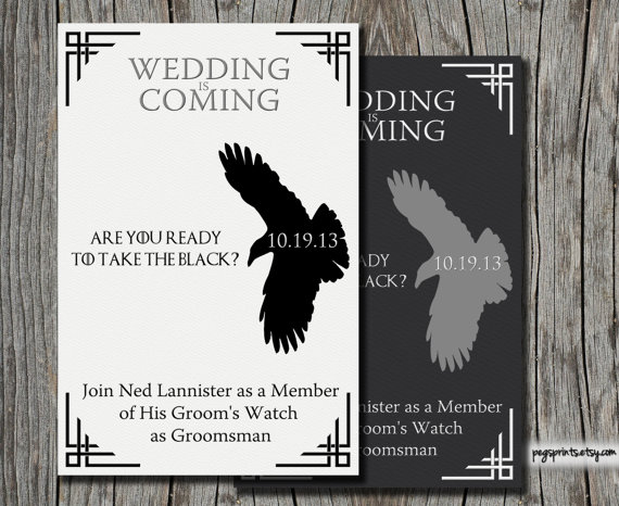 game of thrones be my groomsmen card | Funny Groomsmen Cards He'll Actually Want to 