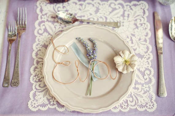 vintage inspired tablescape - lavender