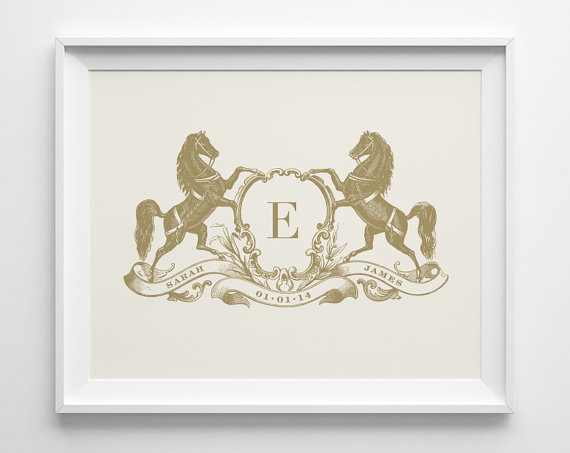 gold and ivory anniversary print via 27 Amazing Anniversary Gifts by Year https://emmalinebride.com/gifts/anniversary-gifts-by-year/