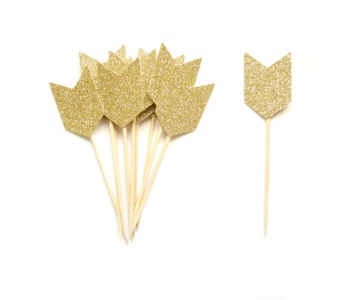 gold arrow cupcake toppers